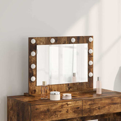 Vanity Mirror Smoked oak Wood, Glass 23.6 x 17.7 x 7.1 in Mirror
