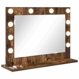 Vanity Mirror Smoked oak Wood, Glass 23.6 x 17.7 x 7.1 in Mirror