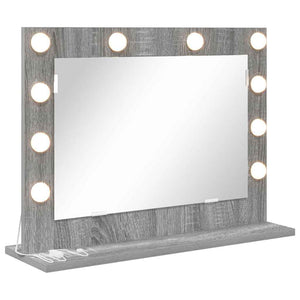 Vanity Mirror Gray Sonoma MDF, Glass 23.6 x 17.7 x 7.1 in
