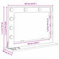 Vanity Mirror Gray Sonoma MDF, Glass 23.6 x 17.7 x 7.1 in