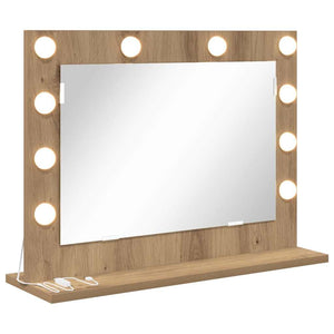 Vanity Mirror Artisan Oak Engineered Wood 23.6 x 17.7 x 7.1 in