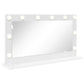 Vanity Mirror with LED Lights White 80x45x18 cm