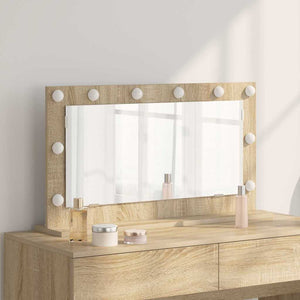 Vanity Mirror Sonoma oak Engineered wood, Glass