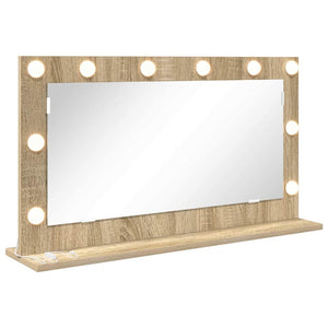 Vanity Mirror Sonoma oak Engineered wood, Glass