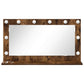 Vanity Mirror Smoked Oak, Silver Wood, Glass 31.5 x 17.7 in