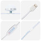 Vanity Mirror with LED Lights White 100x45x18 cm