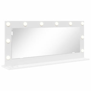 Vanity Mirror with LED Lights White 100x45x18 cm