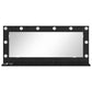 Vanity Mirror with LED Lights in Black Oak, 100x45x18 cm