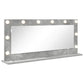 Vanity Mirror with LED Lights in Concrete Grey 100x45x18 cm
