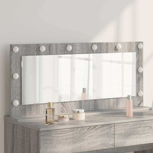 Vanity Mirror with LED Lights Grey Sonoma 100x45x18 cm