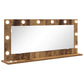Vanity Mirror with LED Lights Old Wood 100x45x18 cm