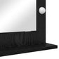 Vanity Mirror with LED Lights Black Oak 70x50x18 cm