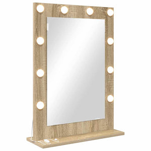 Vanity Mirror Sonoma oak MDF, Glass 27.6 x 19.7 x 7.1 in Mirror