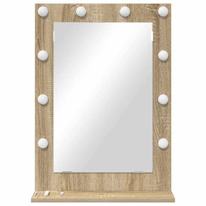 Vanity Mirror Sonoma oak MDF, Glass 27.6 x 19.7 x 7.1 in Mirror
