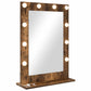 Vanity Mirror Smoked Oak Wood, Glass 27.6 x 19.7 x 7.1 in Mirror