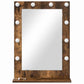 Vanity Mirror Smoked Oak Wood, Glass 27.6 x 19.7 x 7.1 in Mirror