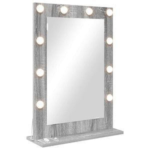 Vanity Mirror Gray Sonoma Particle board, Glass