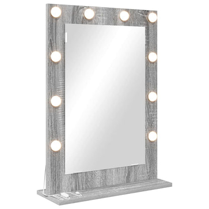 Vanity Mirror Gray Sonoma Particle board, Glass