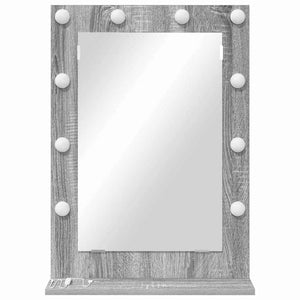Vanity Mirror Gray Sonoma Particle board, Glass