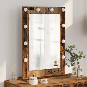 Vanity Mirror Old wood Solid Wood 27.6 x 19.7 x 7.1 in Mirror