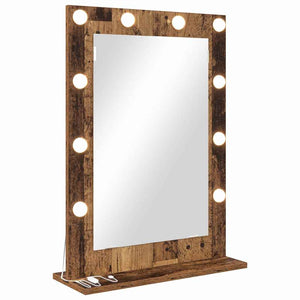 Vanity Mirror Old wood Solid Wood 27.6 x 19.7 x 7.1 in Mirror