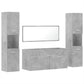 Bathroom Furniture Set Concrete Grey Engineered Wood Large