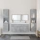 Bathroom Furniture Set Concrete Grey Engineered Wood Large