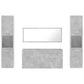 Bathroom Furniture Set Concrete Grey Engineered Wood Large