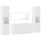 Bathroom Furniture Set High gloss white Engineered wood