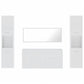 Bathroom Furniture Set High gloss white Engineered wood