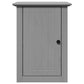 Bathroom Wall Cabinet Gray Solid pine, engineered wood, metal