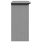 Bathroom Wall Cabinet Gray Solid pine, engineered wood, metal