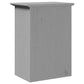 Bathroom Wall Cabinet Gray Solid pine, engineered wood, metal