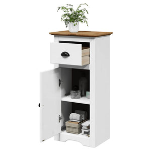 Bathroom Cabinet White and Brown