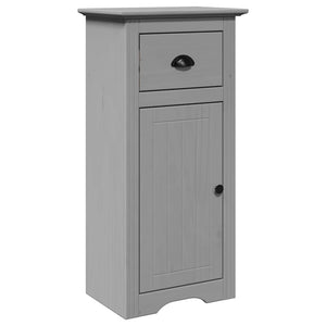 Bathroom Cabinet Gray Solid pine wood, Engineered wood, Metal