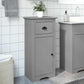 Bathroom Cabinet Gray Solid pine wood, Engineered wood, Metal
