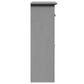 Bathroom Cabinet Gray Solid pine wood, Engineered wood, Metal