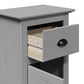 Bathroom Cabinet Gray Solid pine wood, Engineered wood, Metal