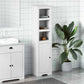 Bathroom Cabinet White Solid pinewood, engineered wood, metal