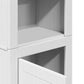 Bathroom Cabinet White Solid pinewood, engineered wood, metal