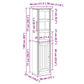 Bathroom Cabinet White Solid pinewood, engineered wood, metal