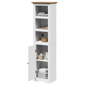 Bathroom Cabinet White and Brown