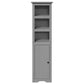 Bathroom Cabinet Grey Solid pine wood, engineered wood, metal