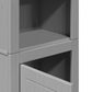 Bathroom Cabinet Grey Solid pine wood, engineered wood, metal