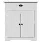 Bathroom Sink Cabinet White Solid Pinewood Storage Rectangular