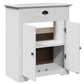 Bathroom Sink Cabinet White Solid Pinewood Storage Rectangular