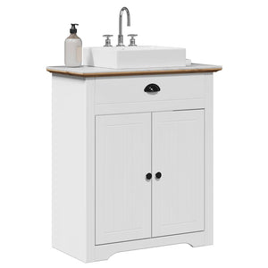 Bathroom Sink Cabinet White and Brown