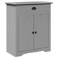 Bathroom Sink Cabinet Grey Solid pinewood, Engineered wood, Metal