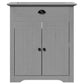 Bathroom Sink Cabinet Grey Solid pinewood, Engineered wood, Metal