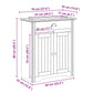 Bathroom Sink Cabinet Grey Solid pinewood, Engineered wood, Metal